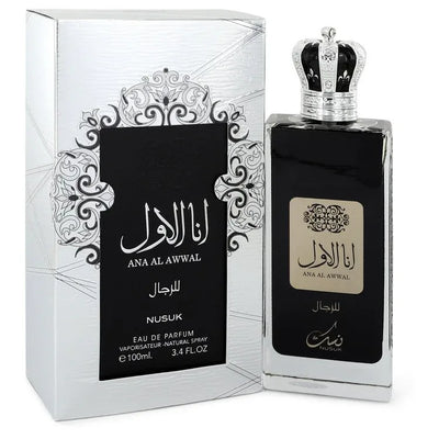 An image displaying Ana Al Awwal by Nusuk Eau De Parfum Spray 3.4 oz for Men by Nusuk
