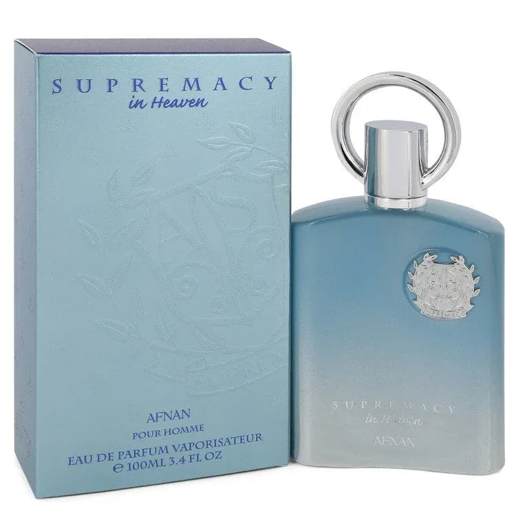 An image displaying Supremacy in Heaven by Afnan Eau De Parfum Spray 3.4 oz for Men by Afnan