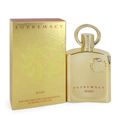 An image displaying Supremacy Gold by Afnan Eau De Parfum Spray 3.4 oz for Men by Afnan