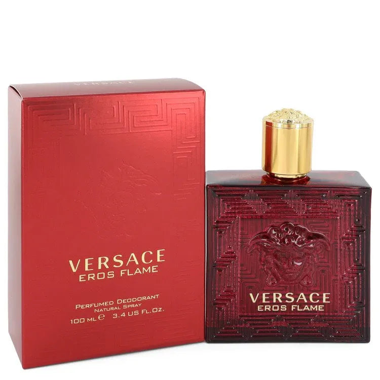 An image displaying Versace Eros Flame by Versace Deodorant Spray 3.4 oz for Men by Versace