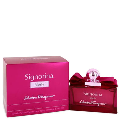 An image displaying Signorina Ribelle by Salvatore Ferragamo Eau De Parfum Spray 3.4 oz for Women by Salvatore Ferragamo