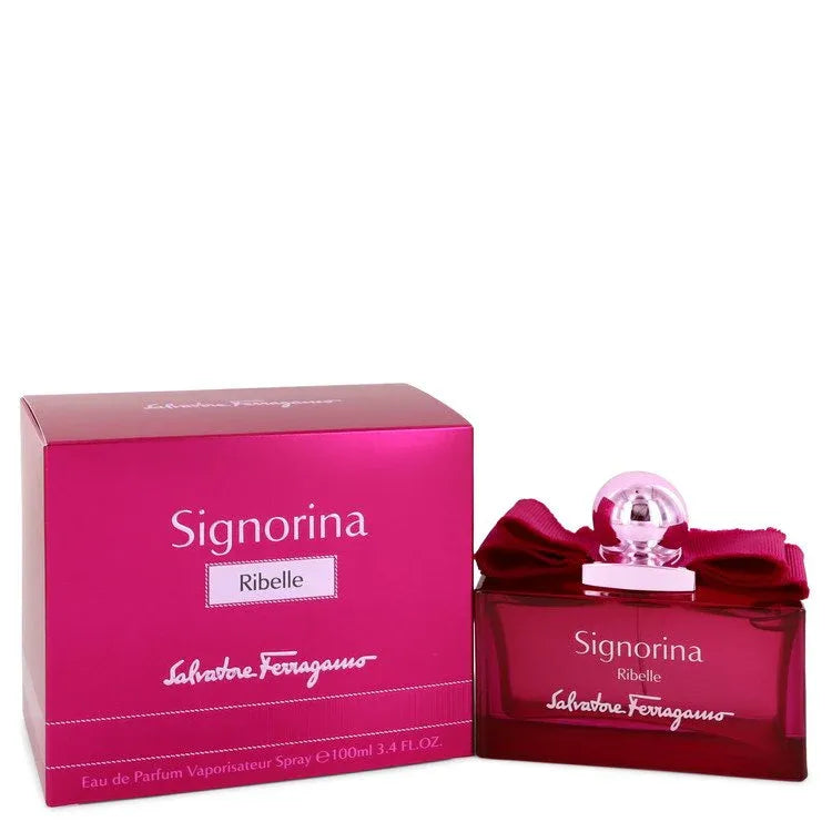 An image displaying Signorina Ribelle by Salvatore Ferragamo Eau De Parfum Spray 3.4 oz for Women by Salvatore Ferragamo