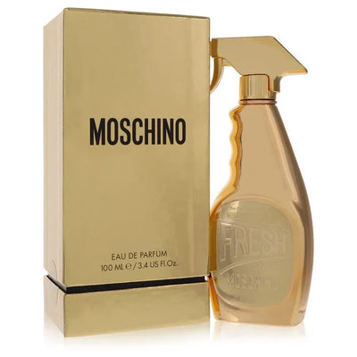 An image displaying Moschino Fresh Gold Couture by Moschino Eau De Parfum Spray for Women by Moschino