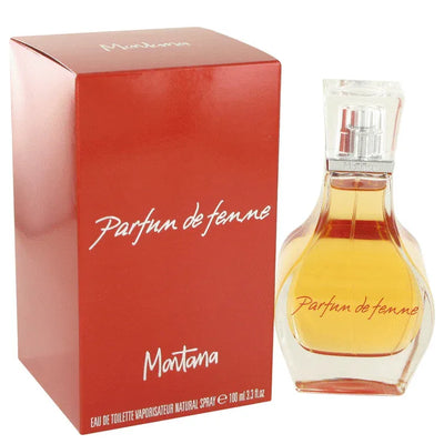 An image displaying Montana Parfum De Femme by Montana Eau De Toilette Spray 3.3 oz for Women by Montana