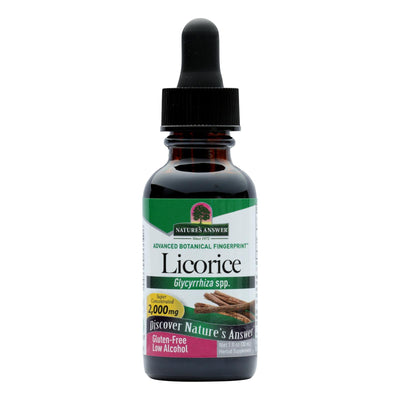 An image displaying Nature's Answer - Licorice Root - 1 Oz by Nature's Answer