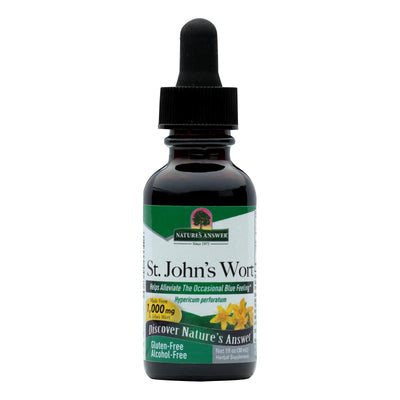 An image displaying Nature's Answer - St John's Wort Young Flowering Tops Alcohol Free - 1 Fl Oz by Nature's Answer