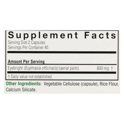 An image displaying Nature's Answer - Eyebright Herb - 90 Vegetarian Capsules by Nature's Answer