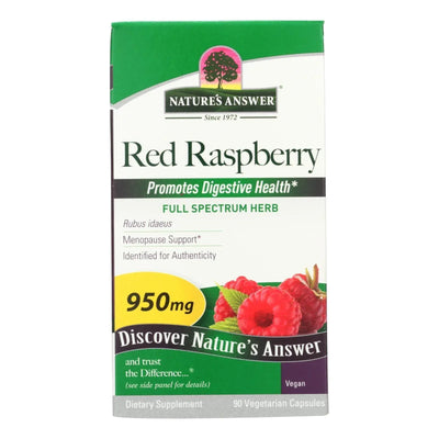 An image displaying Nature's Answer - Red Raspberry Leaf - 90 Capsules by Nature's Answer