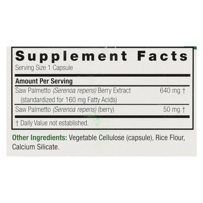An image displaying Nature's Answer - Saw Palmetto Berry Extract - 120 Vcaps by Nature's Answer