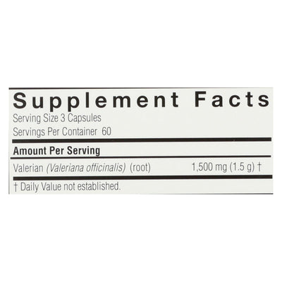 An image displaying Nature's Answer - Valerian Root - 180 Vegetarian Capsules by Nature's Answer