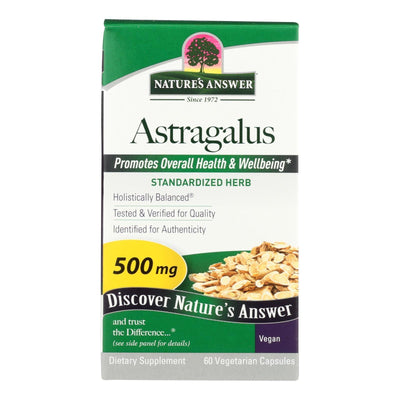 Nature's Answer - Astragalus Root Extract - 60 Vegetarian Capsules - Orca Market