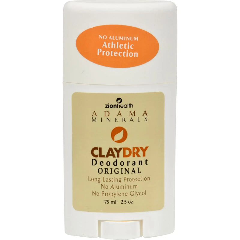 An image displaying Zion Health Adama Minerals Clay Dry Deodorant Original - 2.5 Ounce by Zion Health