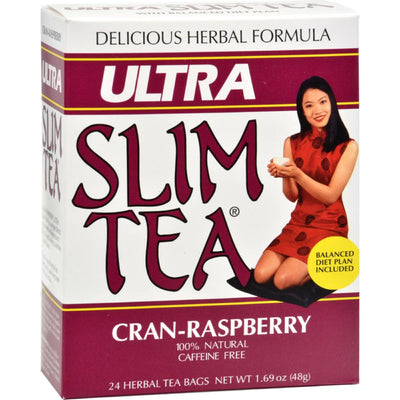 An image displaying Hobe Labs Ultra Slim Tea Cran-raspberry - 24 Tea Bags by Hobe Labs