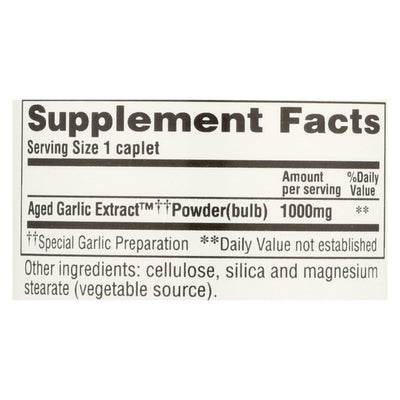 Kyolic - Aged Garlic Extract One Per Day Cardiovascular - 1000 Mg - 30 Caplets - Orca Market