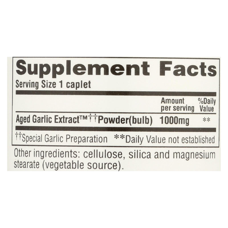 Kyolic - Aged Garlic Extract One Per Day Cardiovascular - 1000 Mg - 30 Caplets - Orca Market