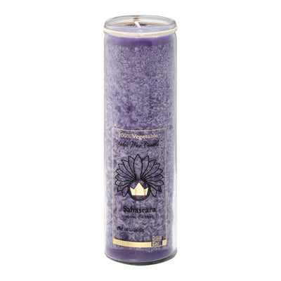 An image displaying Aloha Bay - Unscented Chakra Jar Happiness Violet - 1 Candle by Aloha Bay