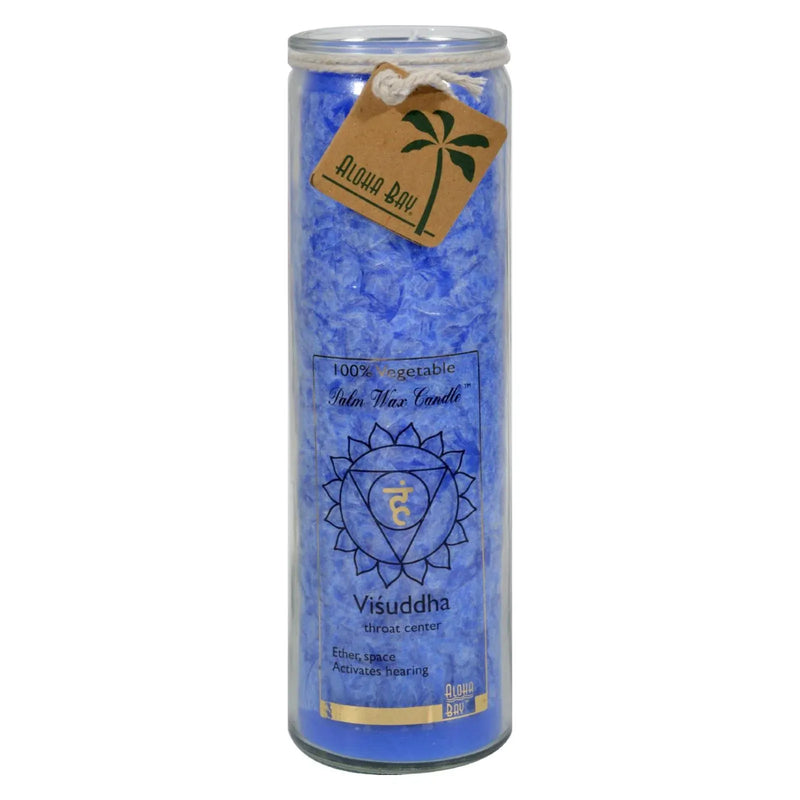An image displaying Aloha Bay - Chakra Jar Blue Candle - 17 Ounce by Aloha Bay