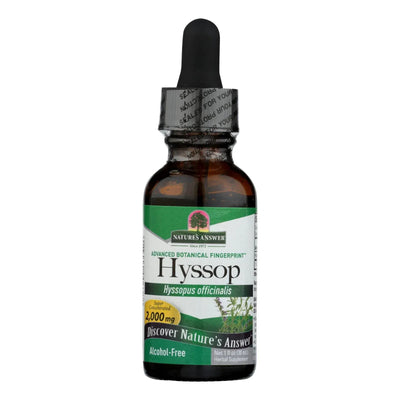 An image displaying Nature's Answer - Hyssop Extract - Alcohol-free - 1 Ounce by Nature's Answer