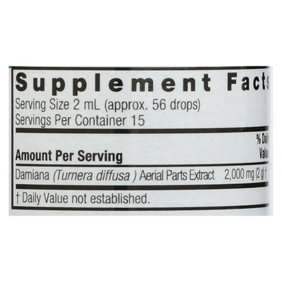 An image displaying Nature's Answer - Damiana Leaf Alcohol Free - 1 Ounce by Nature's Answer