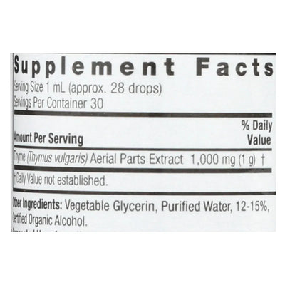 An image displaying Nature's Answer - Thyme - 1 Ounce by Nature's Answer