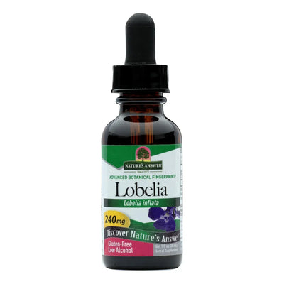 An image displaying Nature's Answer - Lobelia Herb Organic Alcohol - 1 Ounce by Nature's Answer