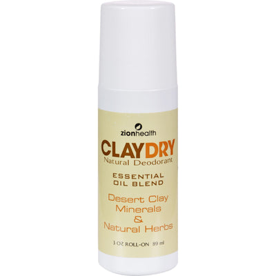 An image displaying Zion Health Clay Dry Natural Deodorant - 3 Oz by Zion Health