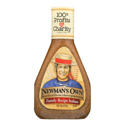 An image displaying Newman's Own Family Recipe Dressing - Italian - Case Of 6 - 16 Ounce by Newman's Own