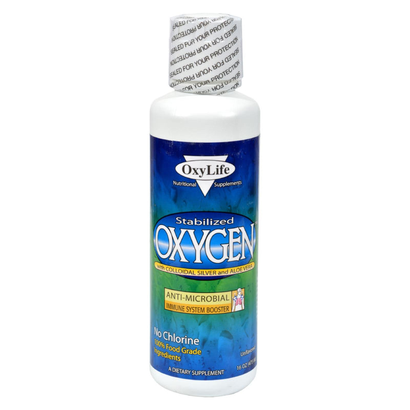An image displaying Oxylife Oxygen With Colloidal Silver Plain - 16 Fl Oz by Oxylife Products