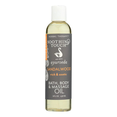An image displaying Soothing Touch Bath And Body Oil - Sandalwood - 8 Ounce by Soothing Touch