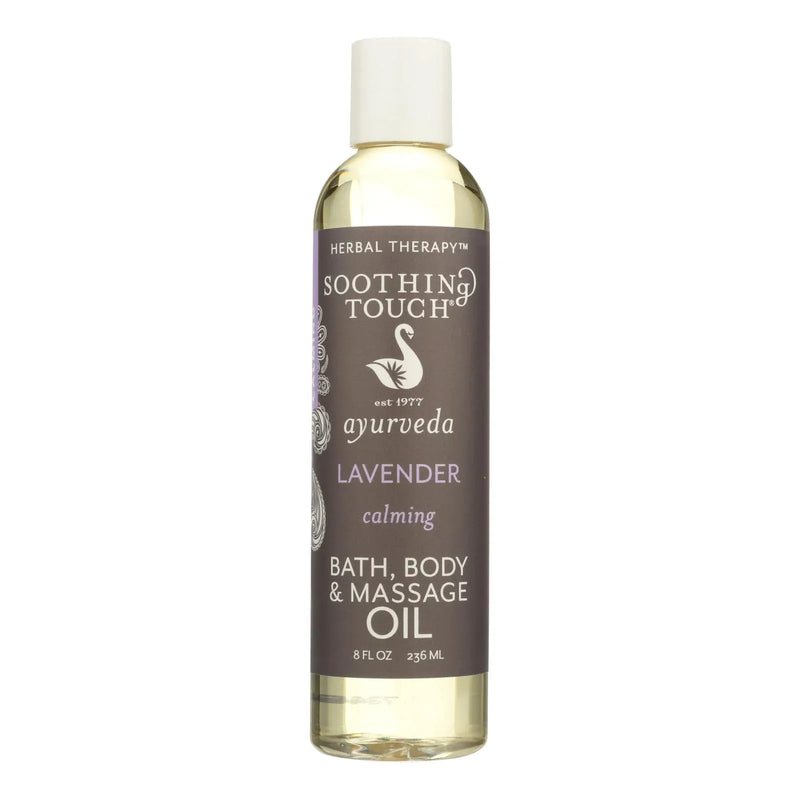 An image displaying Soothing Touch Bath And Body Oil - Lavender - 8 Ounce by Soothing Touch