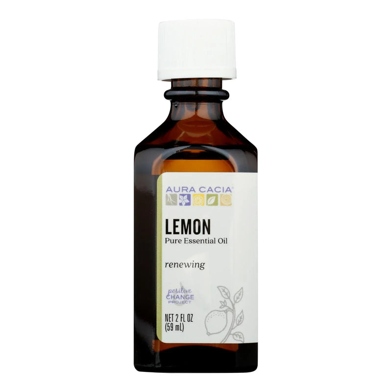 An image displaying Aura Cacia - Essential Oil - Lemon - 2 Fl Ounce by Aura Cacia