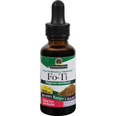 An image displaying Nature's Answer - Fo-ti Cured Root - 1 Fl Oz by Nature's Answer