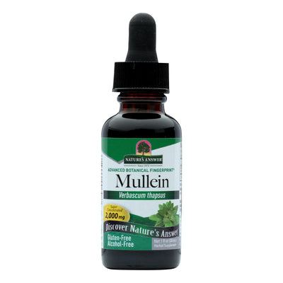 An image displaying Nature's Answer - Mullein Leaf Alcohol Free - 1 Fl Oz by Nature's Answer