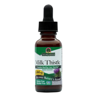 An image displaying Nature's Answer - Milk Thistle Seed Alcohol Free - 1 Fl Ounce by Nature's Answer