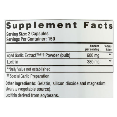 Kyolic - Aged Garlic Extract Cholesterol Formula 104 - 300 Capsules - Orca Market
