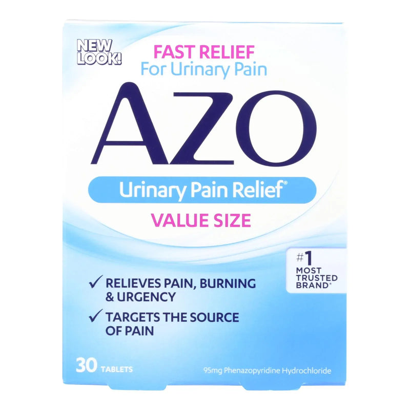An image displaying Azo Standard Urinary Pain Relief - 30 Tablets by Azo