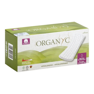 An image displaying Organyc Cotton Flat Panty Liners - 24 Pack by Organyc