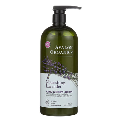 An image displaying Avalon Organics Hand And Body Lotion Lavender - 32 Fl Ounce by Avalon
