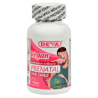 An image displaying Deva Vegan Vitamins - Prenatal Multivitamin And Mineral - 90 Tablets by Deva Vegan Vitamins