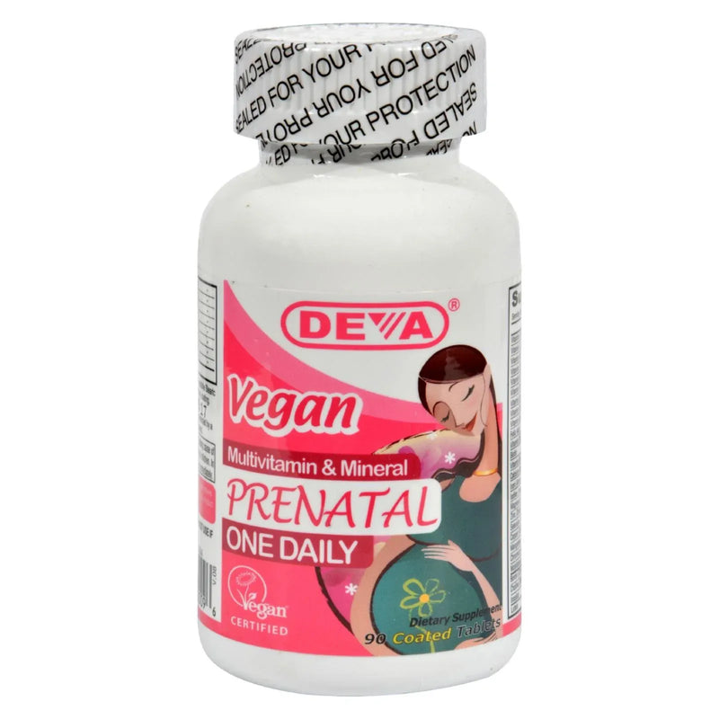 An image displaying Deva Vegan Vitamins - Prenatal Multivitamin And Mineral - 90 Tablets by Deva Vegan Vitamins