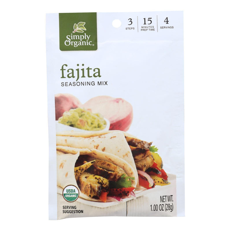 Simply Organic Seasoning Mix - Fajita - Case Of 12 - 1 Ounce