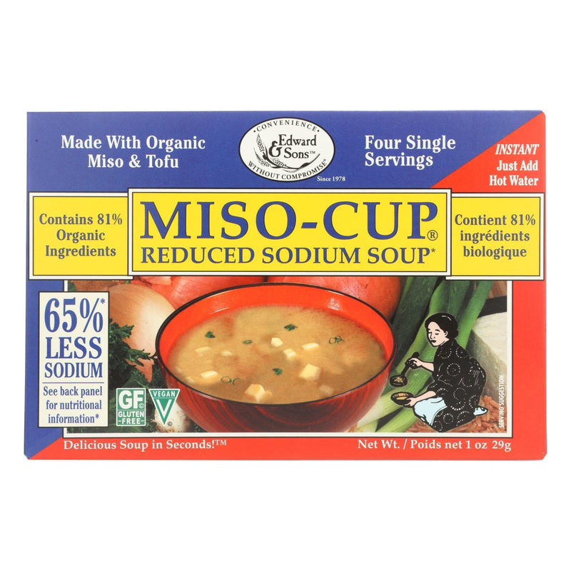 Edward And Sons Reduced Sodium Miso - Cup - Case Of 12 - 1 Ounce