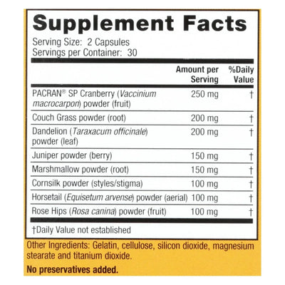 An image displaying Nature's Secret Urinary Cleans And Flush With Cranberry Extract - 60 Capsules by Nature's Secret