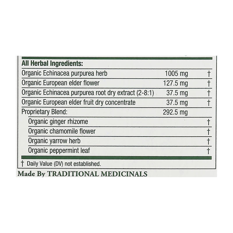 Traditional Medicinals Organic Echinacea Elder Tea -caffeine Free - Case Of 6 - 16 Bags - Orca Market