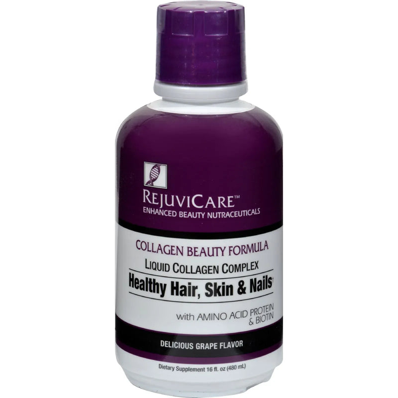 An image displaying Rejuvicare Liquid Collagen Formula - Grape - 16 Ounce by Rejuvicare