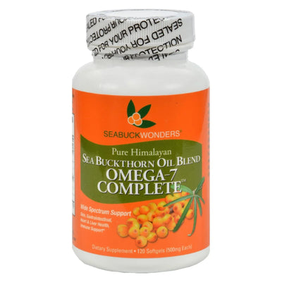 An image displaying Seabuck Wonders Sea Buckthorn Oil Blend - 500 Mg - 120 Softgels by Seabuck Wonders