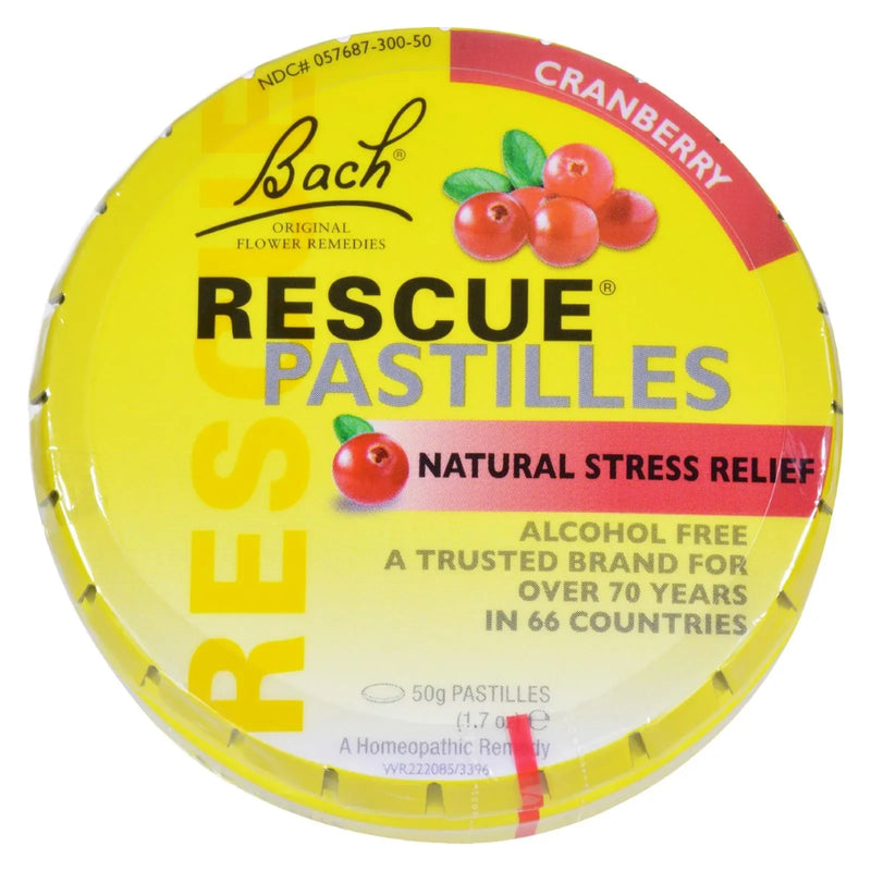 An image displaying Bach Rescue Remedy Pastilles - Cranberry - 50 Grm - Case Of 12 by Bach