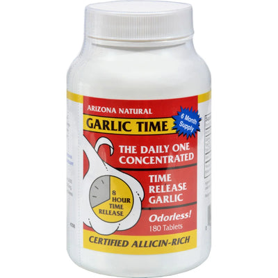 An image displaying Arizona Natural Resource Garlic Time - 180 Tablets by Arizona Natural Resource