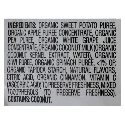 Happy Creamies Organic Snacks - Apple Spinach Pea Kiwi - Case Of 8 - 1 Ounce