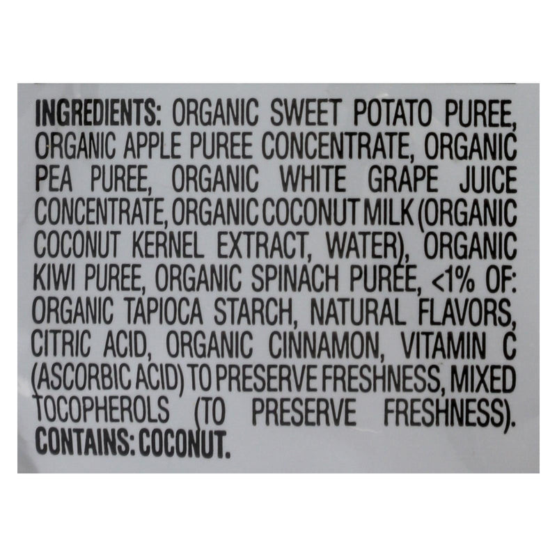 Happy Creamies Organic Snacks - Apple Spinach Pea Kiwi - Case Of 8 - 1 Ounce